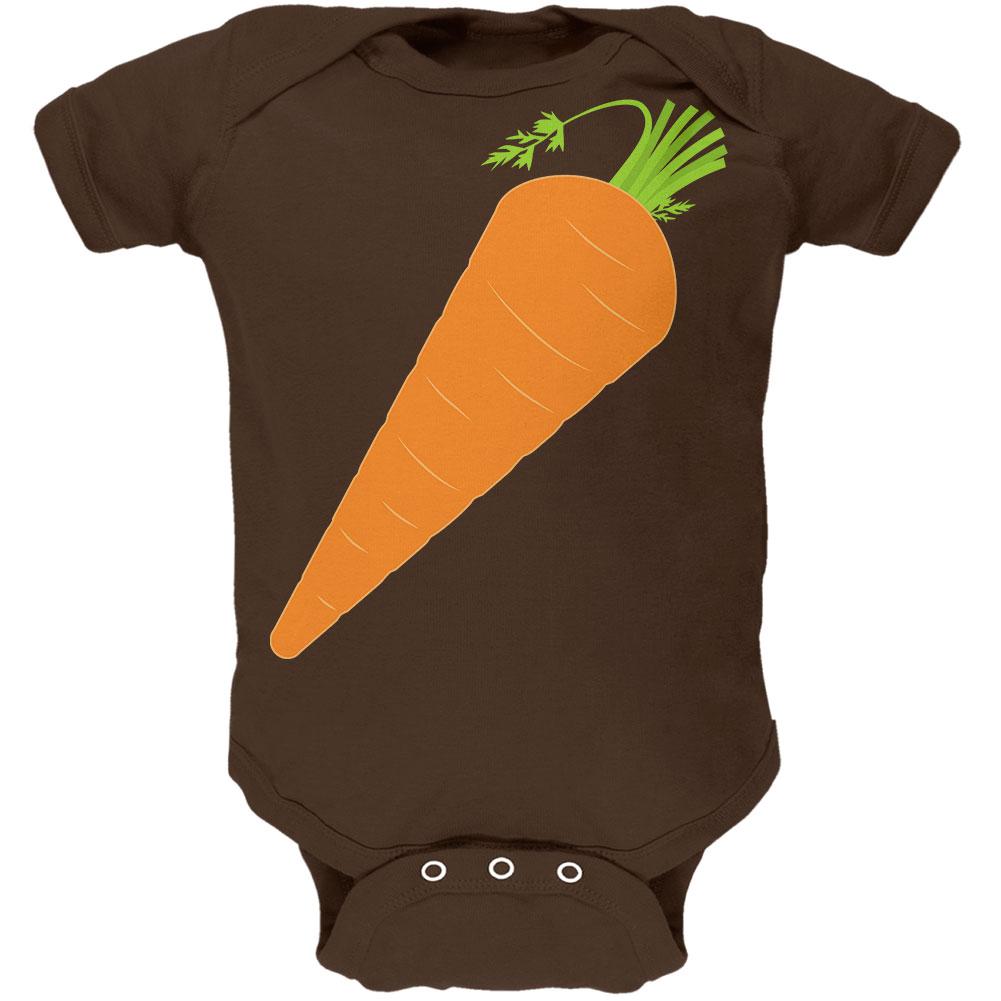 Halloween Vegetable Carrot Costume Soft Baby One Piece Baby One Piece Old Glory 12MO Brown 