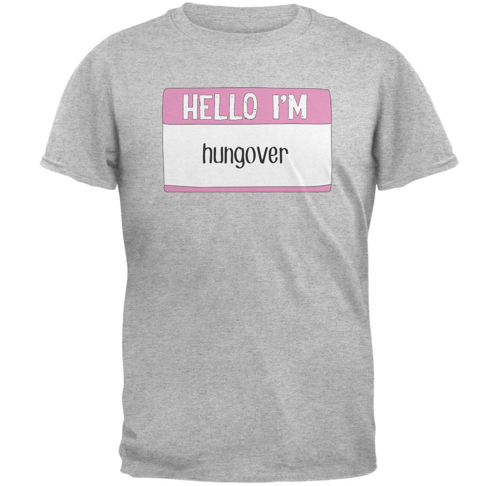 Halloween Hello I'm Hungover Mens T Shirt Men's T-Shirts Old Glory 2XL Heather 