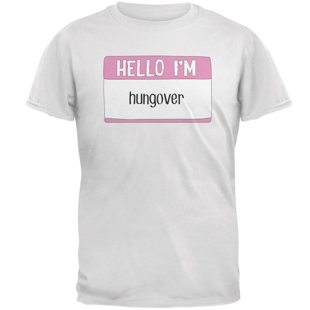 Halloween Hello I'm Hungover Mens T Shirt Men's T-Shirts Old Glory 2XL White 