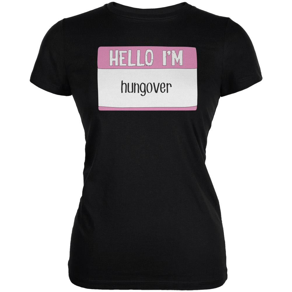 Halloween Hello I'm Hungover Juniors Soft T Shirt Juniors T-Shirts Old Glory 2XL Black 