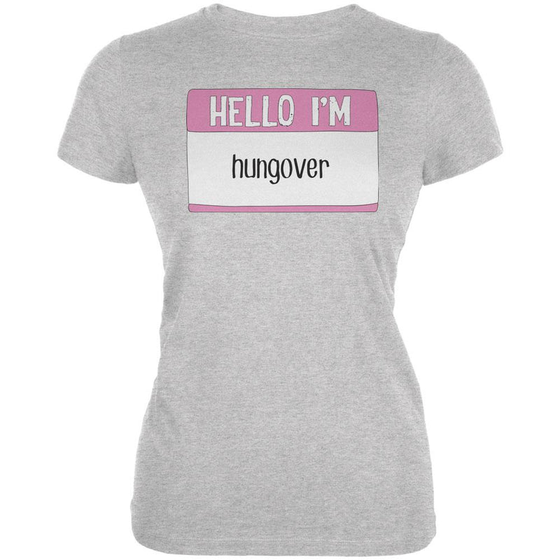 Halloween Hello I'm Hungover Juniors Soft T Shirt Juniors T-Shirts Old Glory 2XL Heather 