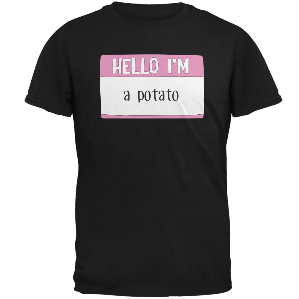 Halloween Hello I'm a Potato Mens T Shirt Men's T-Shirts Old Glory 2XL Black 