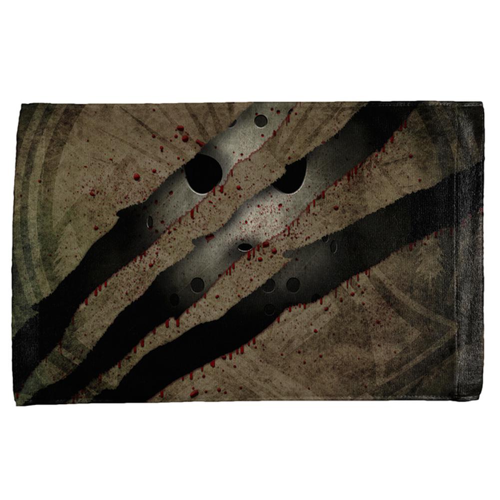 Halloween Horror Movie Mask Slasher Attack All Over Hand Towel Hand Towel Old Glory OS Multi 