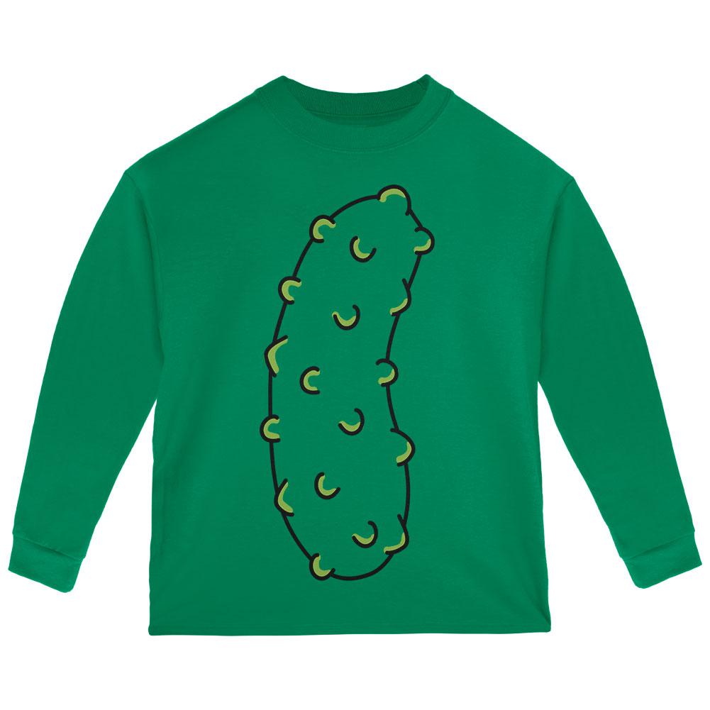 Halloween Vegetable Pickle Costume Toddler Long Sleeve T Shirt Toddler Long Sleeves Old Glory 2T Green 