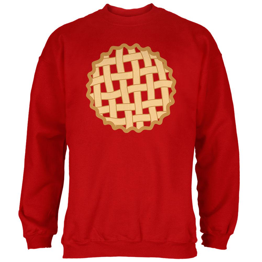 Halloween Lattice Pie Costume Strawberry Cherry Mens Sweatshirt Men's Sweatshirts Old Glory 2XL Red 