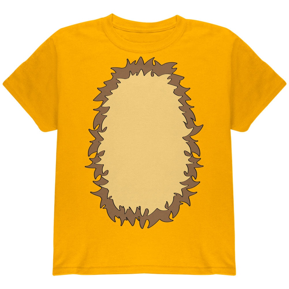 Halloween Lion Costume Youth T Shirt Youth T-Shirts Old Glory YLG Gold 