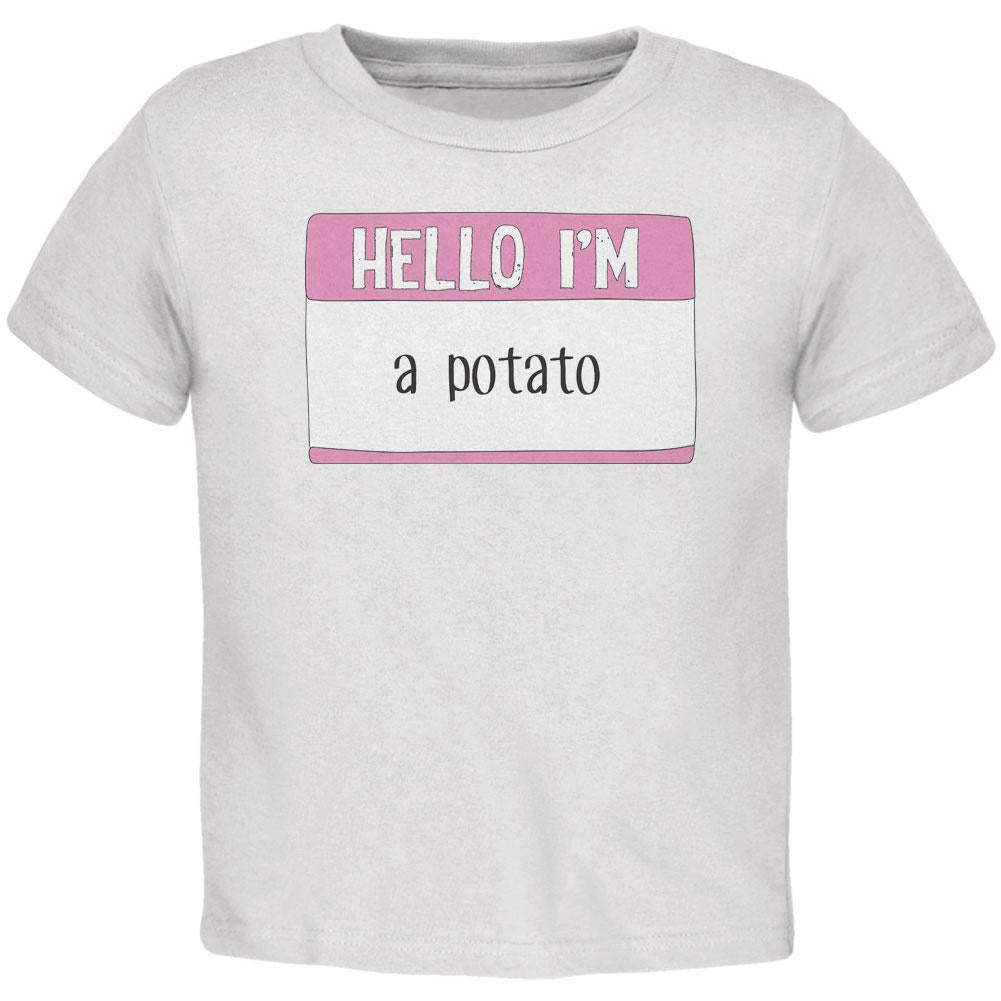 Halloween Hello I'm a Potato Toddler T Shirt Toddler T-Shirts Old Glory 2T White 