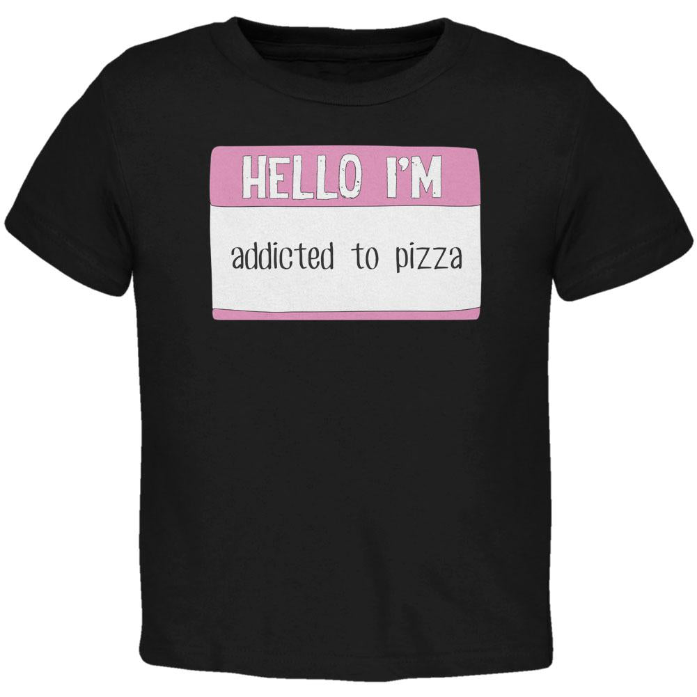 Halloween Hello I'm Addicted to Pizza Toddler T Shirt Toddler T-Shirts Old Glory 2T Black 