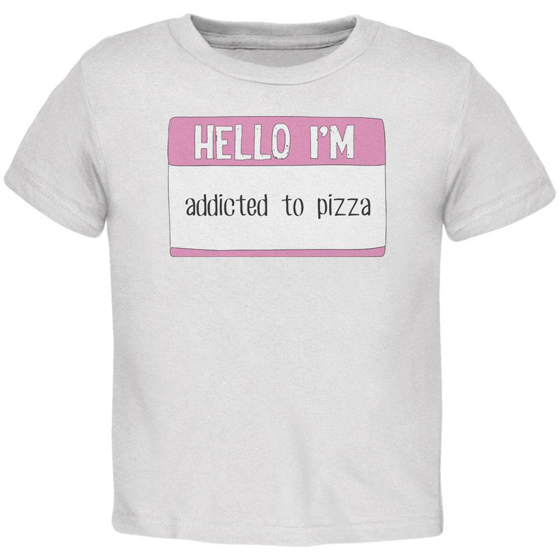 Halloween Hello I'm Addicted to Pizza Toddler T Shirt Toddler T-Shirts Old Glory 2T White 