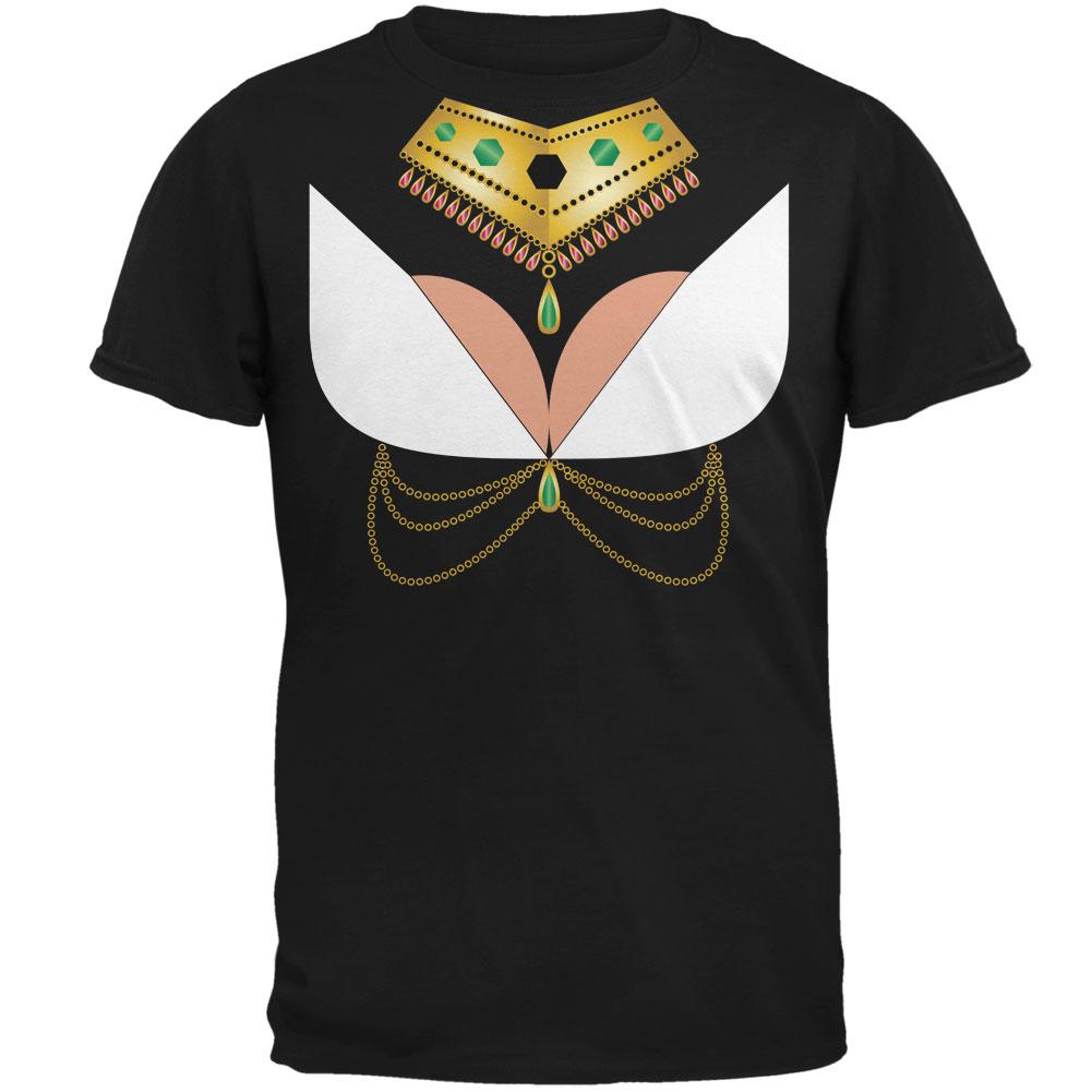 Halloween Cleopatra Costume Egyptian Woman Mens T Shirt Men's T-Shirts Old Glory 2XL Black 