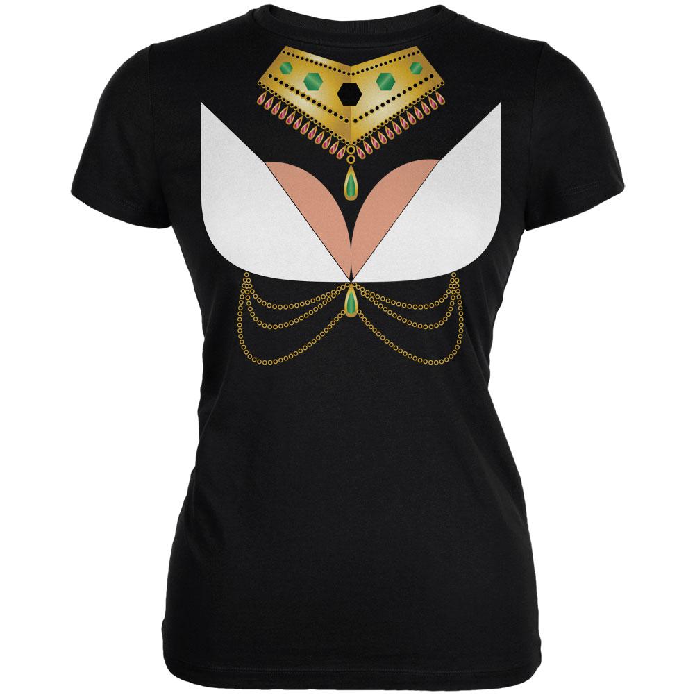 Halloween Cleopatra Costume Egyptian Woman Juniors Soft T Shirt Juniors T-Shirts Old Glory 2XL Black 