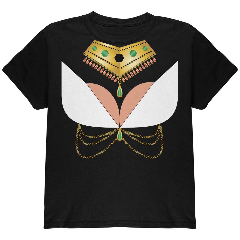 Halloween Cleopatra Costume Egyptian Woman Youth T Shirt Youth T-Shirts Old Glory LG Black 