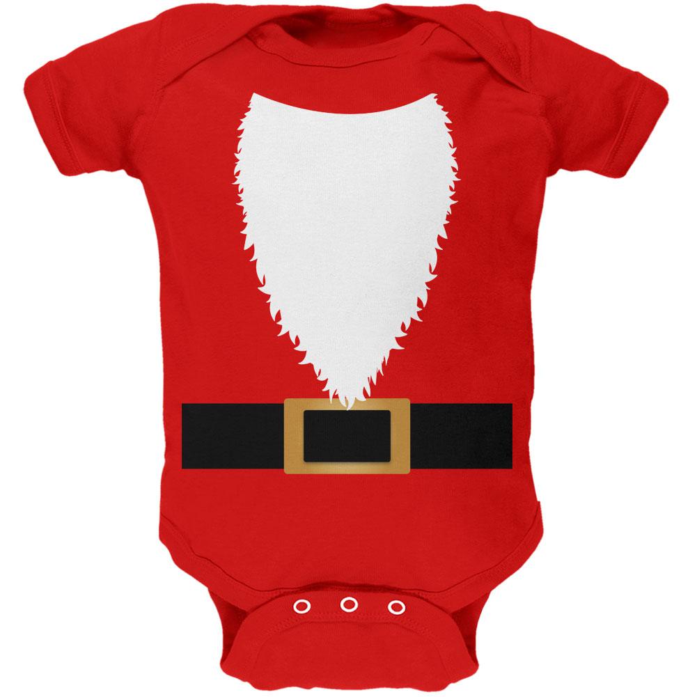 Halloween Santa Claus Costume Soft Baby One Piece Baby One Piece Old Glory 0-3M Red 