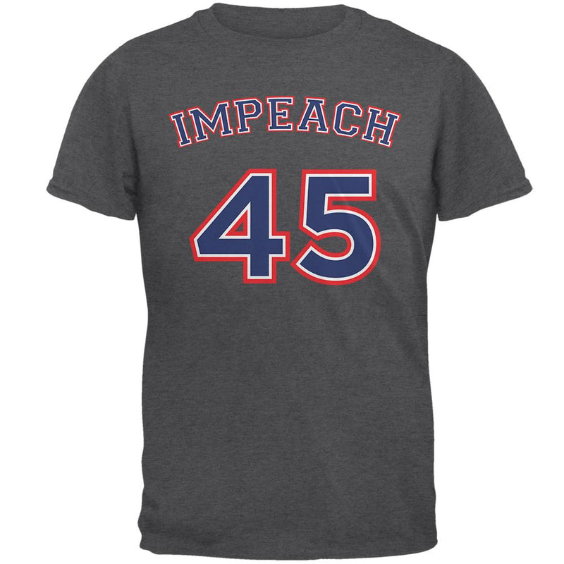 Impeach 45 45th President Donald Trump Mens T Shirt Men's T-Shirts Old Glory SM Dark Heather 