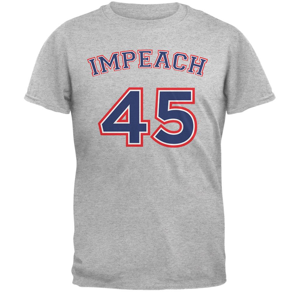 Impeach 45 45th President Donald Trump Mens T Shirt Men's T-Shirts Old Glory SM Heather 