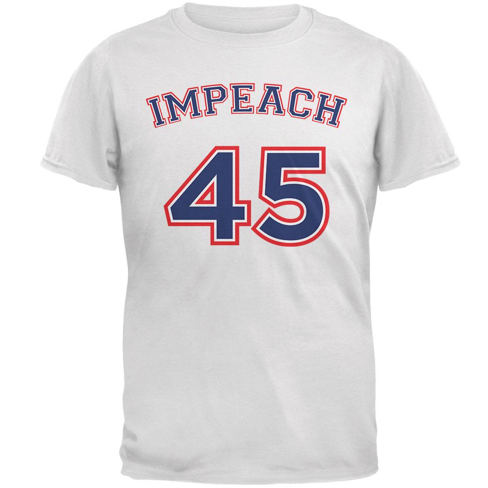 Impeach 45 45th President Donald Trump Mens T Shirt Men's T-Shirts Old Glory SM White 