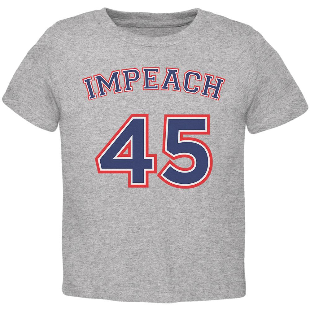 Impeach 45 45th President Donald Trump Toddler T Shirt Toddler T-Shirts Old Glory 2T Heather 