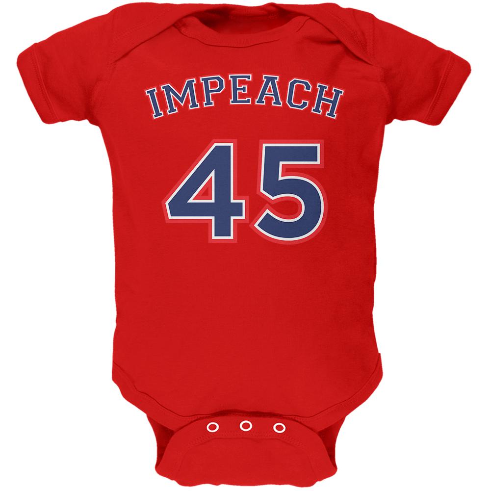 Impeach 45 45th President Donald Trump Soft Baby One Piece Baby One Piece Old Glory 0-3M Red 