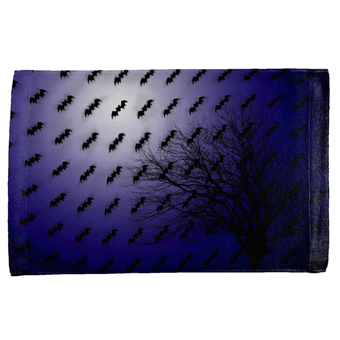 Halloween Bats in the Full Moon Light All Over Hand Towel Hand Towel global OS Multi 