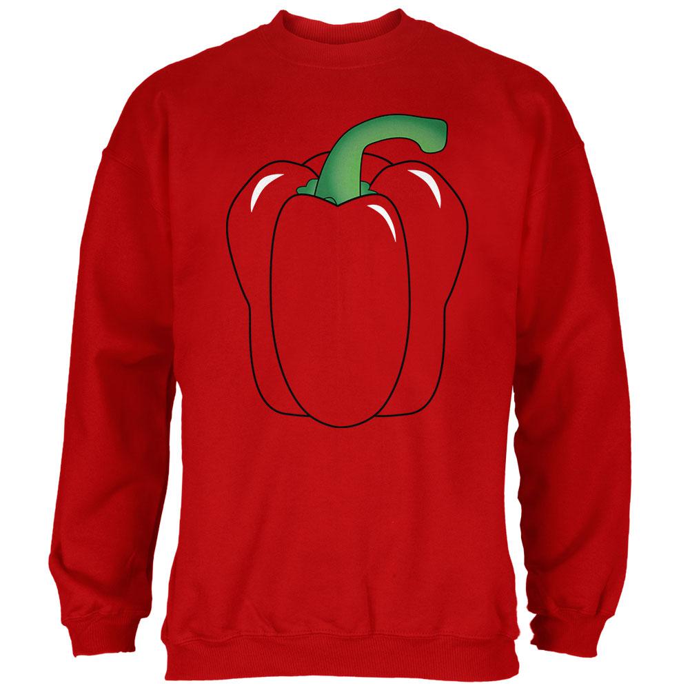 Halloween Fruit Vegetable Bell Pepper Costume Mens Sweatshirt Men's Sweatshirts Old Glory 2XL Red 