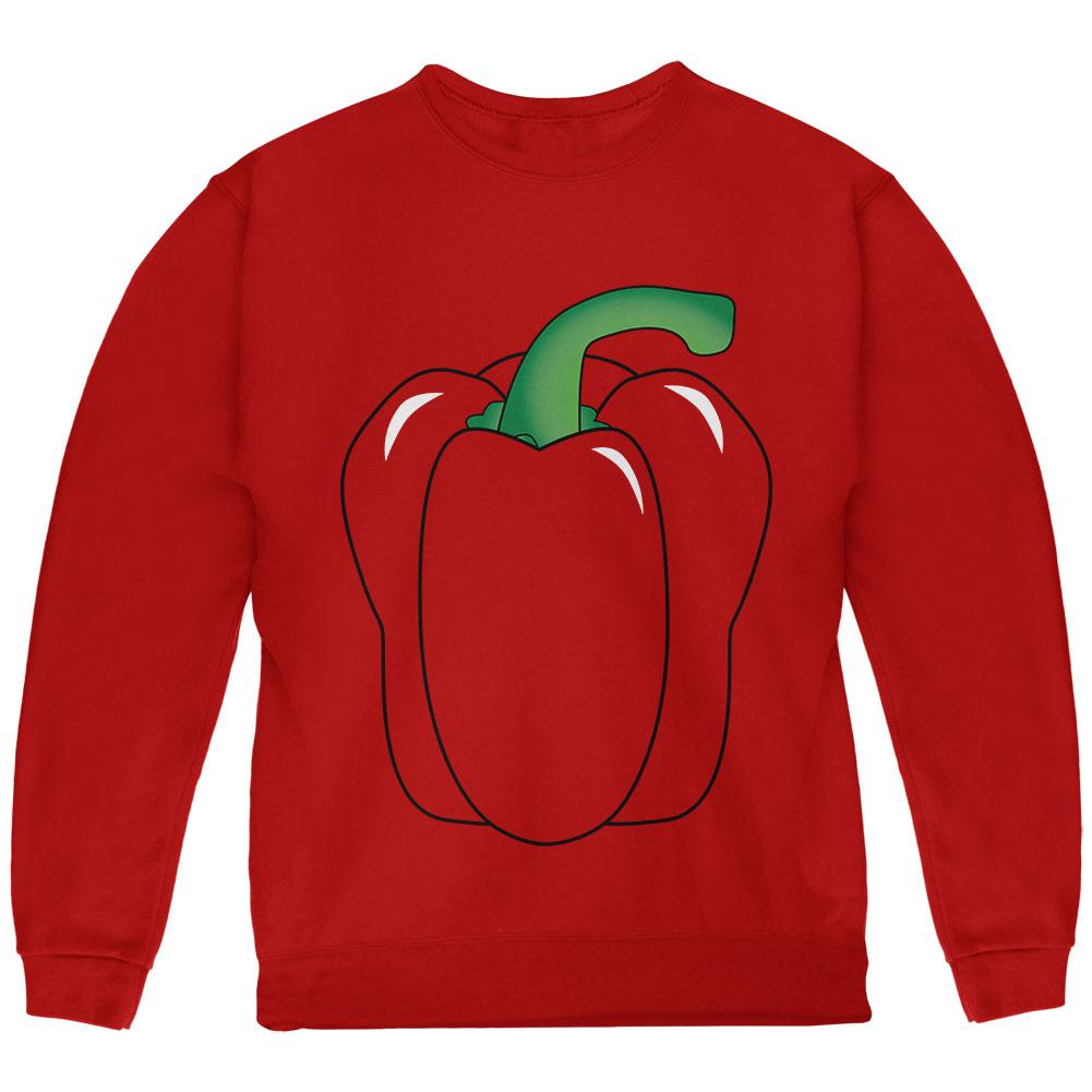 Halloween Fruit Vegetable Bell Pepper Costume Youth Sweatshirt Youth Sweatshirts Old Glory LG Red 