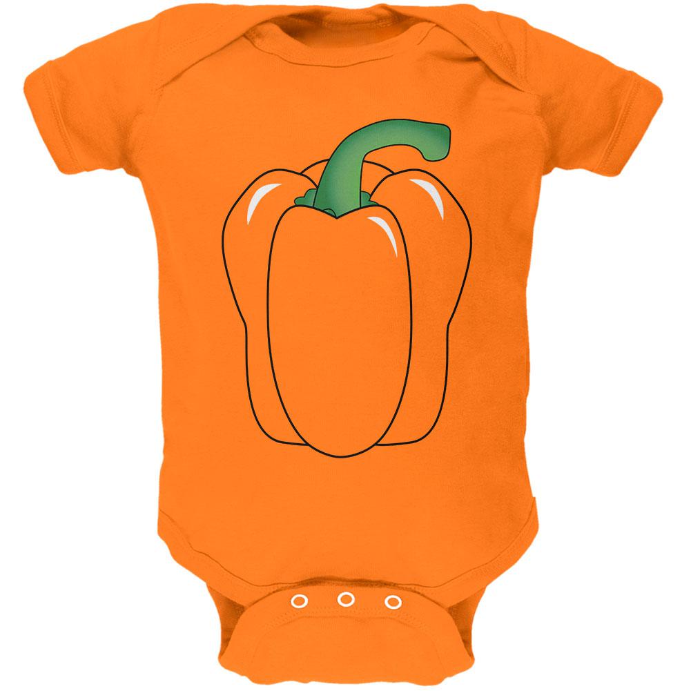 Halloween Fruit Vegetable Bell Pepper Costume Soft Baby One Piece Baby One Piece Old Glory 6MO Mandarin Orange 