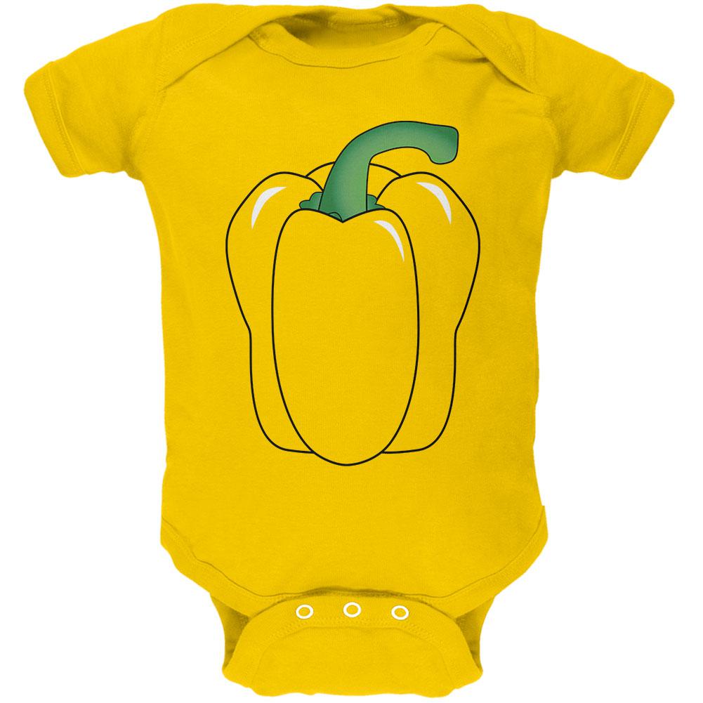 Halloween Fruit Vegetable Bell Pepper Costume Soft Baby One Piece Baby One Piece Old Glory 0-3M Yellow 