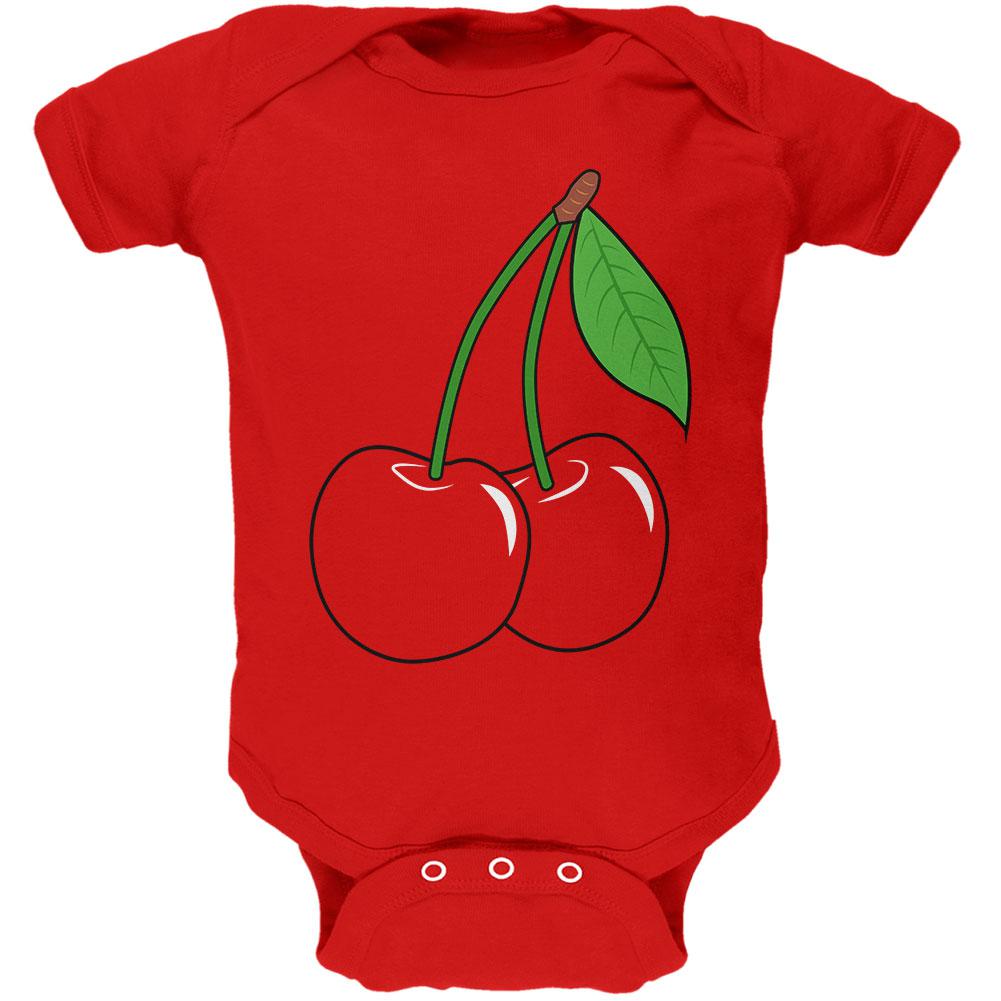 Halloween Fruit Cherry Costume Soft Baby One Piece Baby One Piece Old Glory 12MO Red 