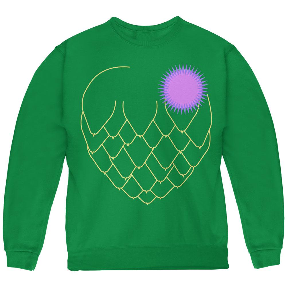 Halloween Vegetable Artichoke Costume Youth Sweatshirt Youth Sweatshirts Old Glory LG Green 