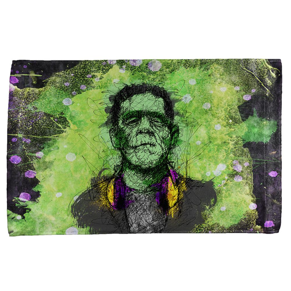 Halloween Frankenstein Raver Horror Movie Monster All Over Hand Towel Hand Towel Old Glory OS Multi 