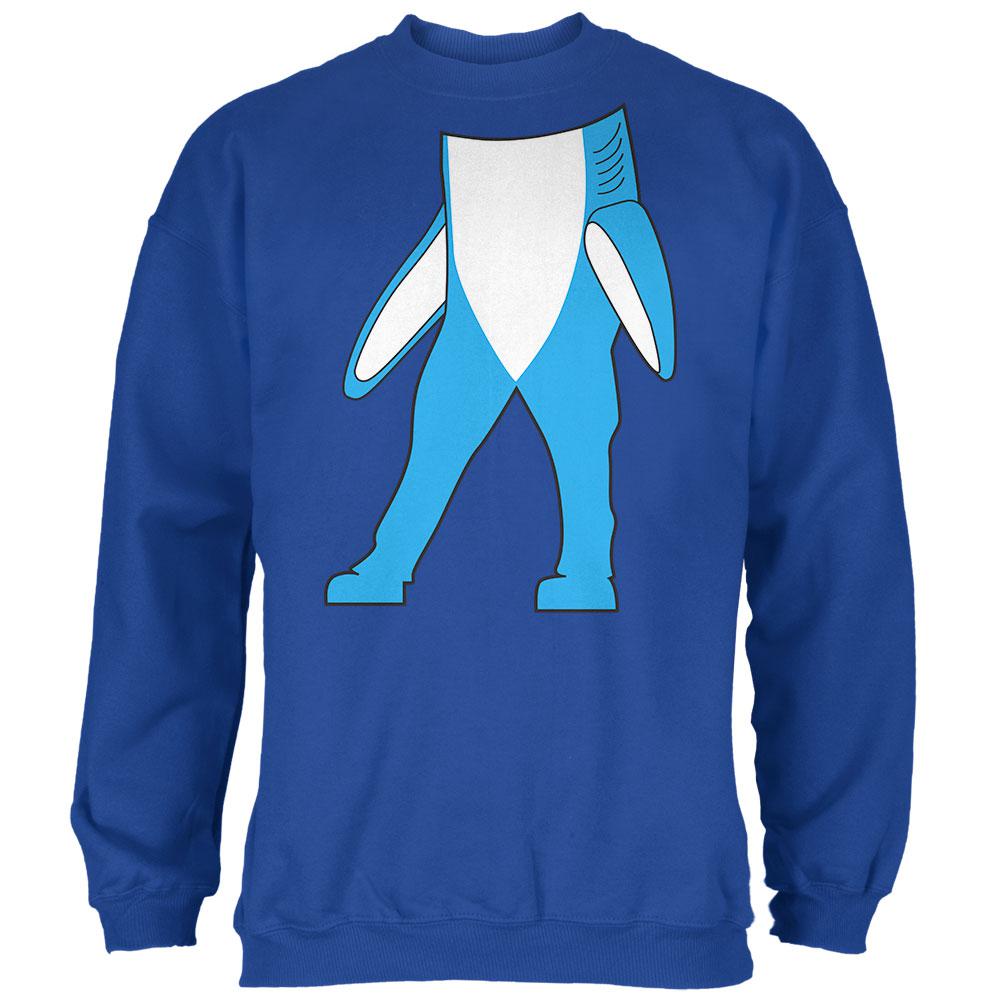 Halloween Left Shark Body Costume Mens Sweatshirt Men's Sweatshirts Old Glory 2XL Royal 