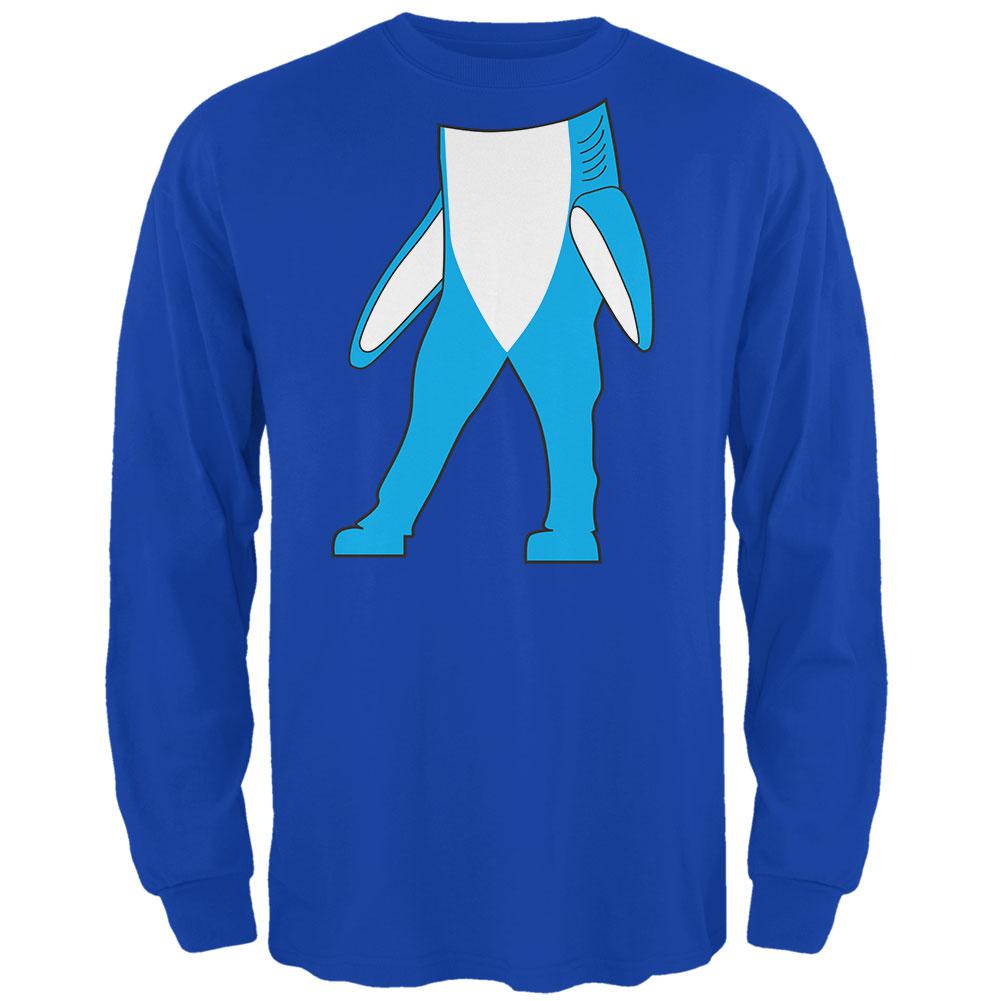 Halloween Left Shark Body Costume Mens Long Sleeve T Shirt Men's Long Sleeves Old Glory 2XL Royal 