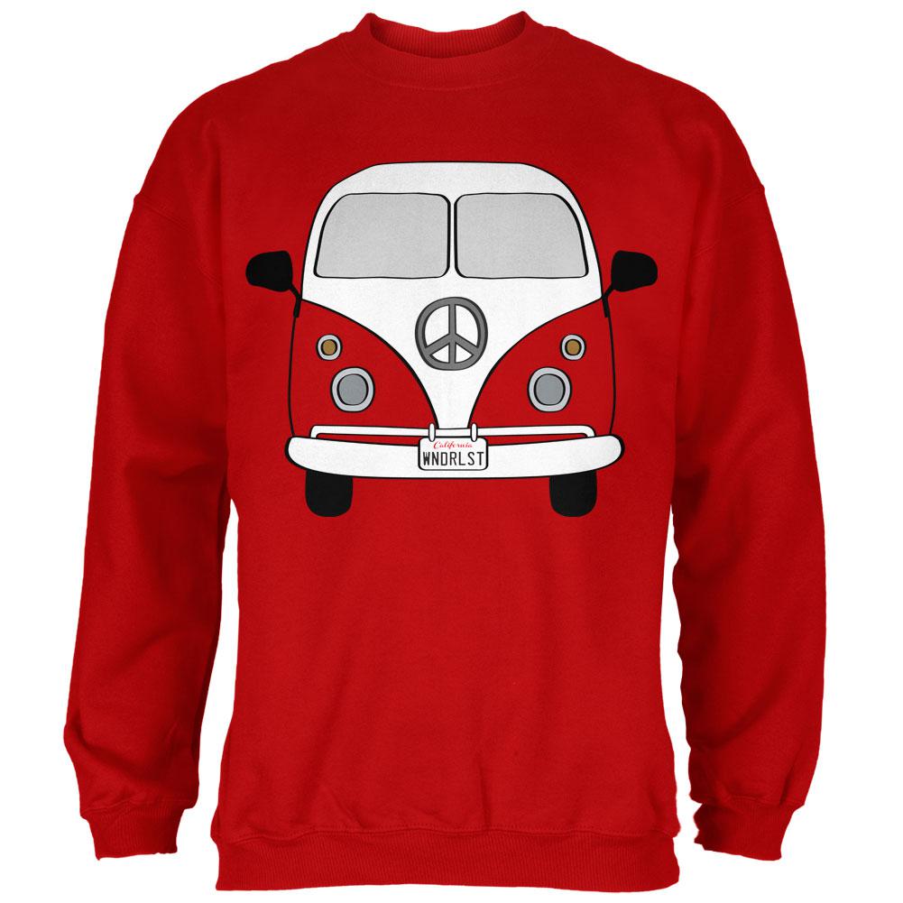 Halloween Travel Bus Costume Camper Wanderlust Mens Sweatshirt Men's Sweatshirts Old Glory 2XL Red 