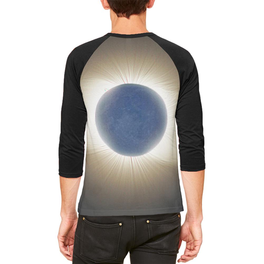 Crown of the Sun Solar Eclipse 2017 Mens Raglan T Shirt Men's T-Shirts Old Glory   