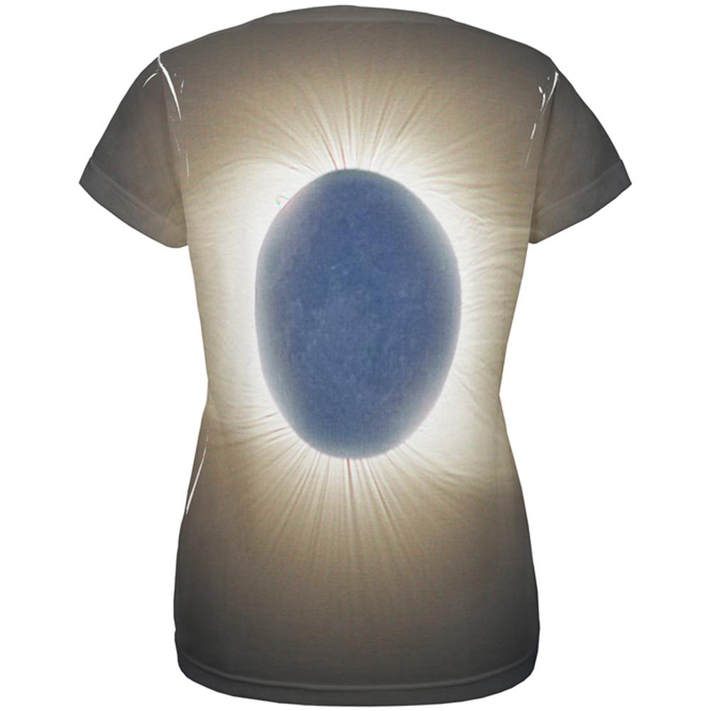 Crown of the Sun Solar Eclipse 2017 All Over Womens T Shirt Women's T-Shirts Old Glory   