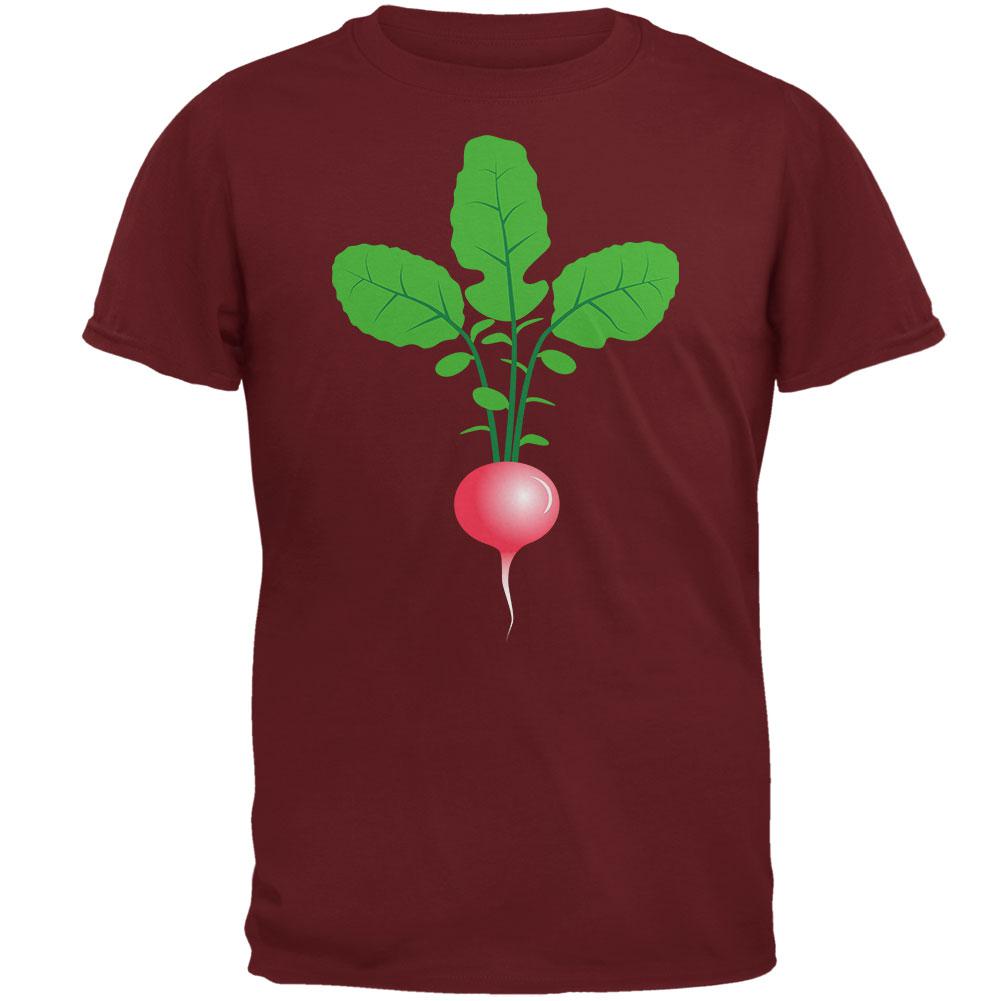 Halloween Vegetable Radish Costume Mens T Shirt Men's T-Shirts Old Glory 2XL Garnet Red 