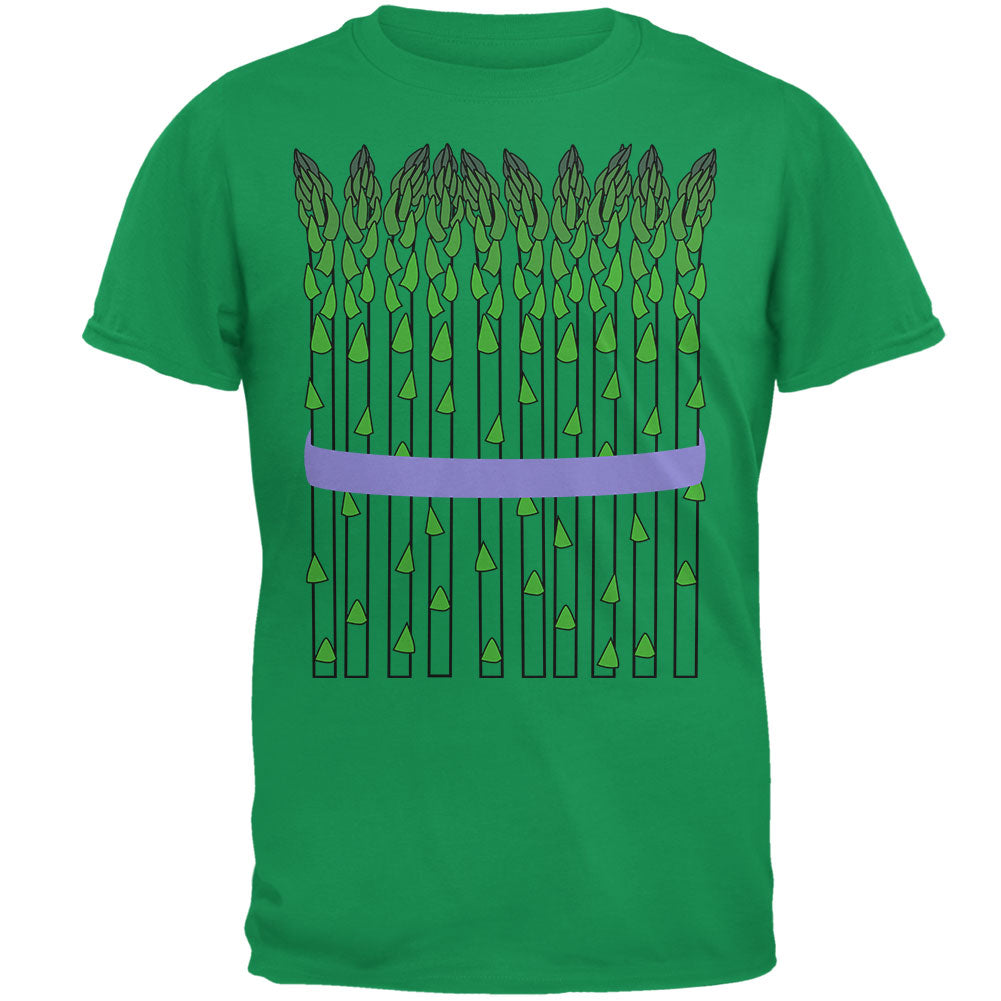 Halloween Vegetable Asparagus Costume Mens T Shirt Men's T-Shirts Old Glory 2XL Irish Green 