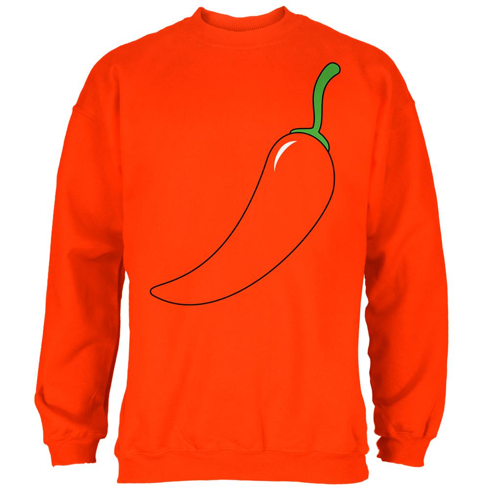 Halloween Chili Pepper Costume of Cinco de Mayo Mens Sweatshirt Men's Sweatshirts Old Glory 2XL Orange 