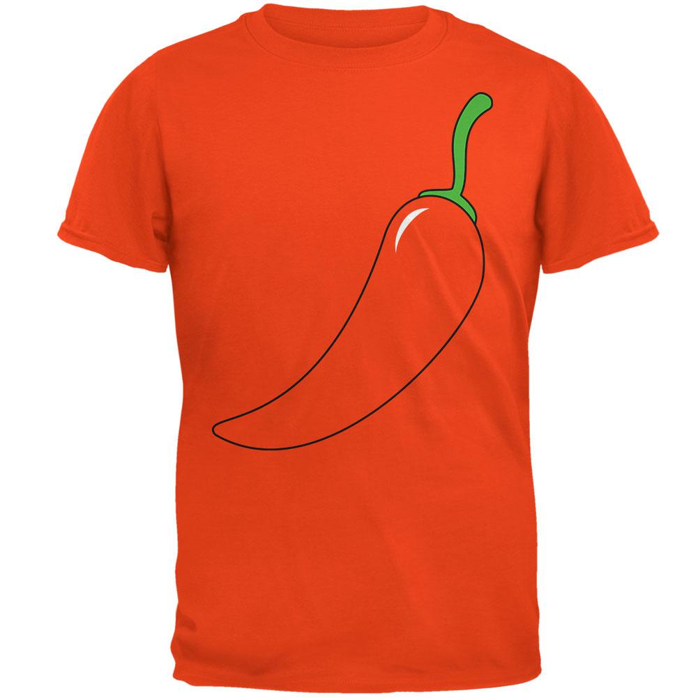 Halloween Chili Pepper Costume of Cinco de Mayo Mens T Shirt Men's T-Shirts Old Glory 2XL Orange 