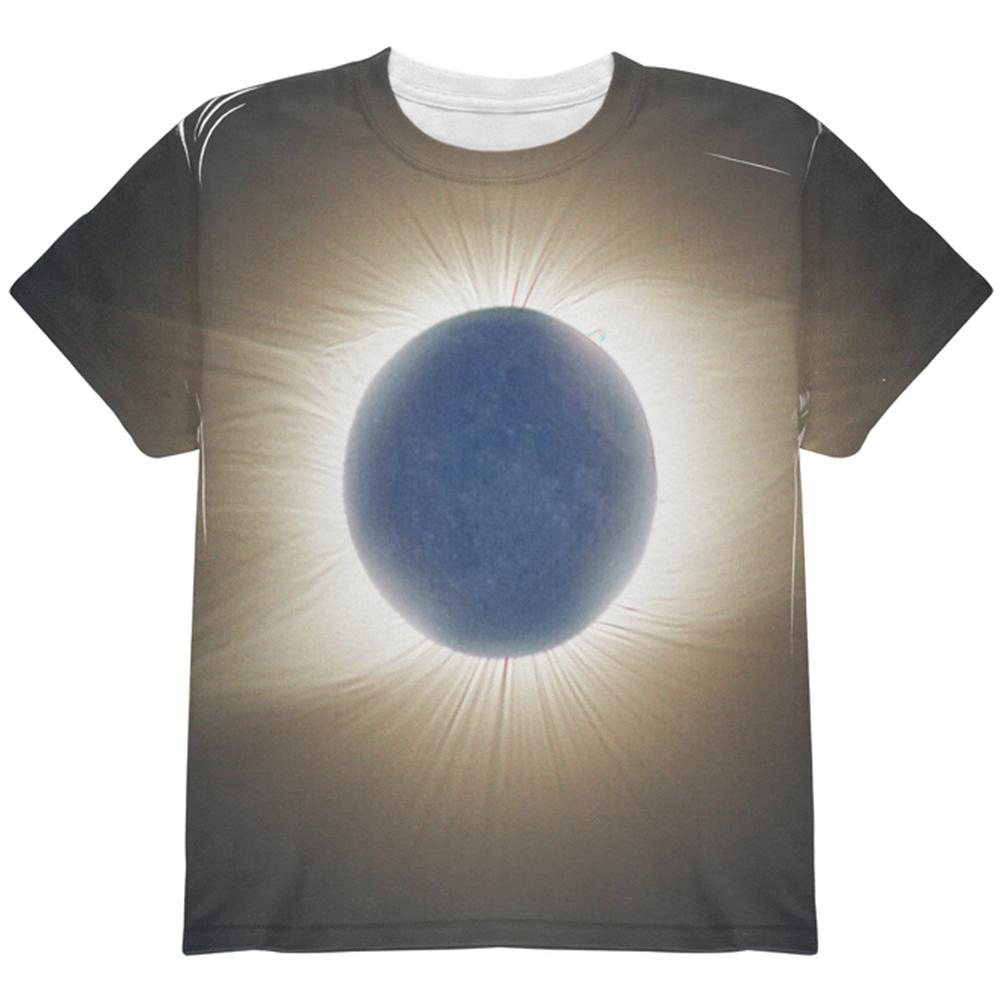 Crown of the Sun Solar Eclipse 2017 All Over Youth T Shirt Youth T-Shirts Old Glory LG Multi 