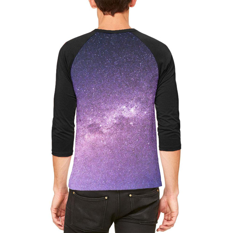 Halloween Galaxy Space Stars Mens Raglan T Shirt Men's T-Shirts Old Glory   