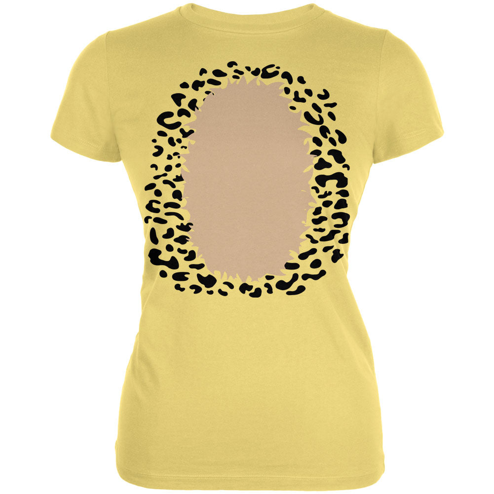 Halloween Cheetah Costume Juniors Soft T Shirt Juniors T-Shirts Old Glory LG Yellow 