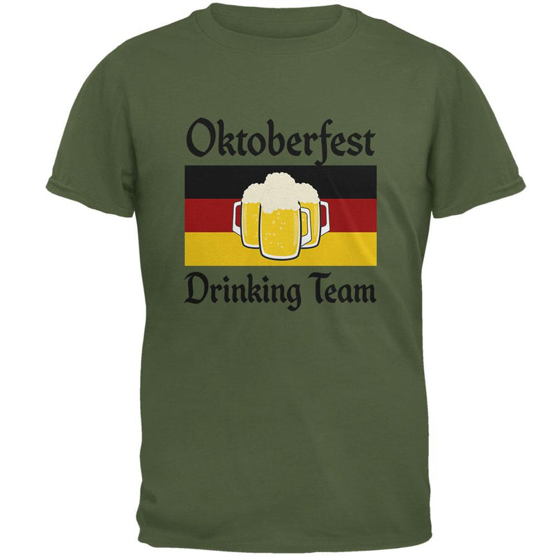 Oktoberfest Drinking Team Flag German Beer Mens T Shirt Men's T-Shirts Old Glory 2XL Military Green 