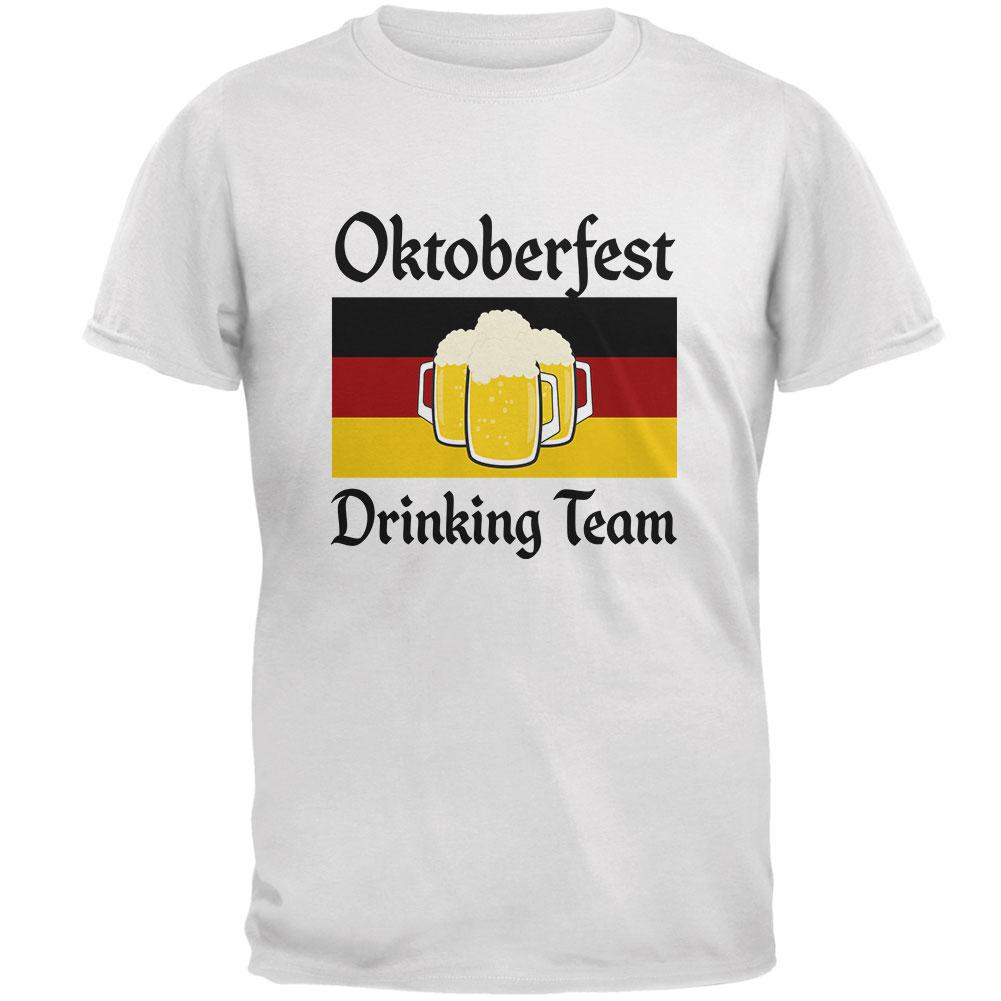 Oktoberfest Drinking Team Flag German Beer Mens Soft T Shirt Men's T-Shirts Old Glory 2XL White 