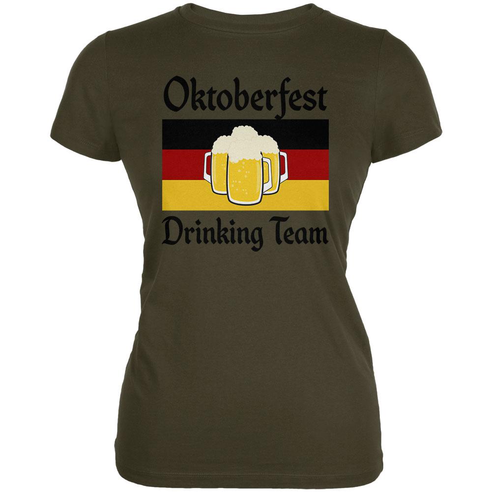 Oktoberfest Drinking Team Flag German Beer Juniors Soft T Shirt Juniors T-Shirts Old Glory 2XL Army 