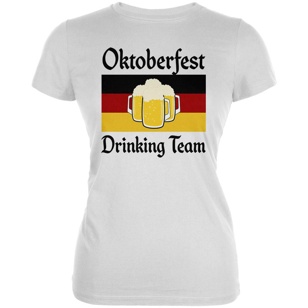 Oktoberfest Drinking Team Flag German Beer Juniors Soft T Shirt Juniors T-Shirts Old Glory 2XL White 