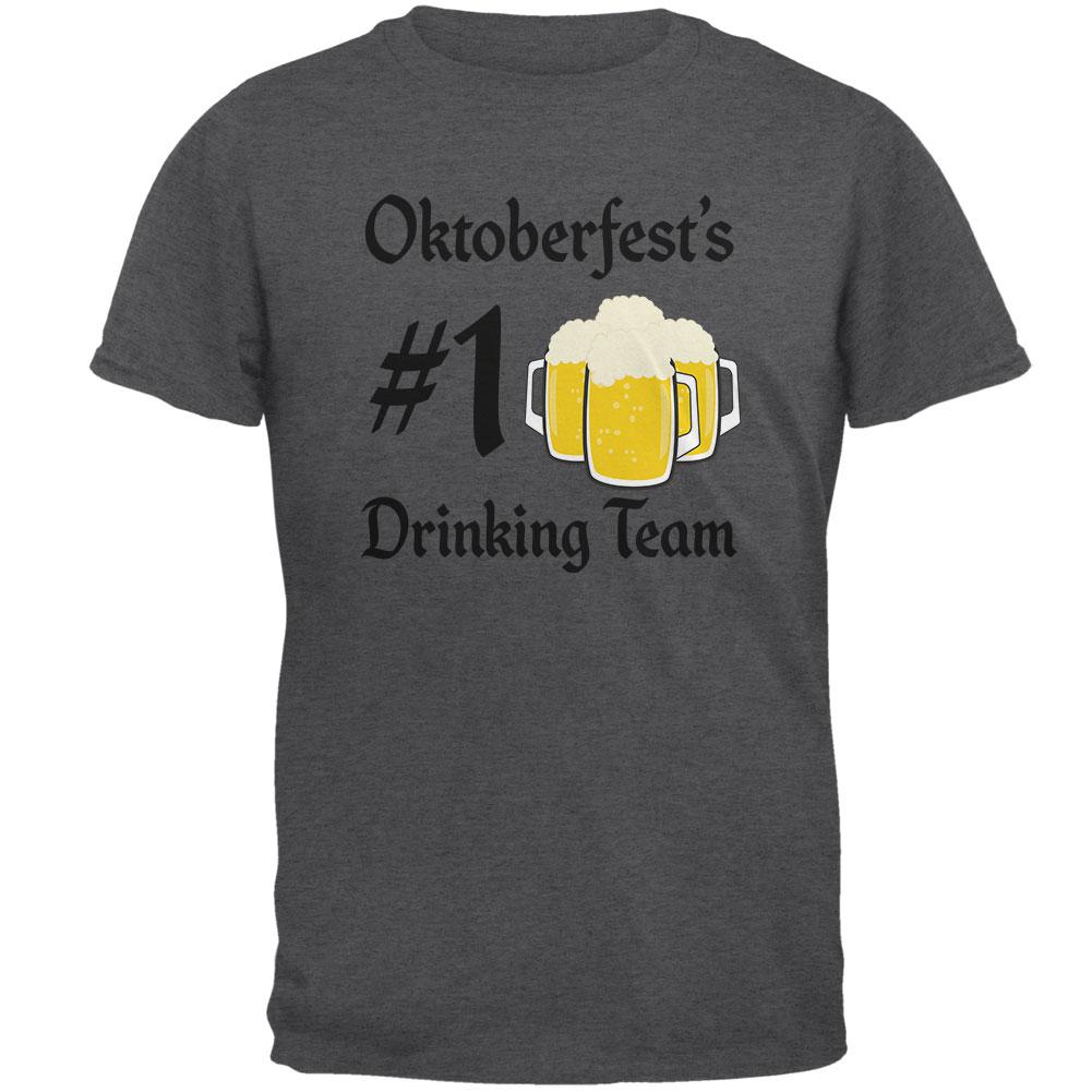 Oktoberfest Number 1 Drinking Team German Beer Mens T Shirt Men's T-Shirts Old Glory 2XL Dark Heather 