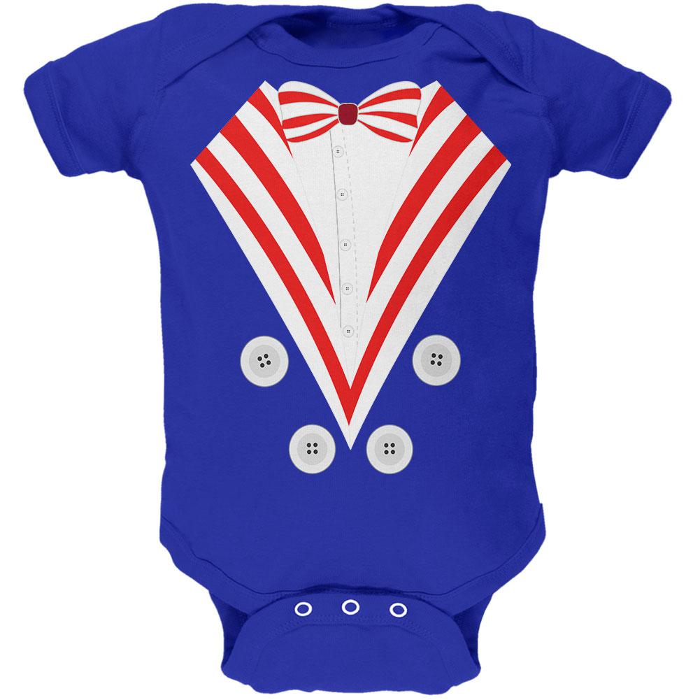 Halloween Uncle Sam Costume Soft Baby One Piece Baby One Piece Old Glory 0-3M Royal 