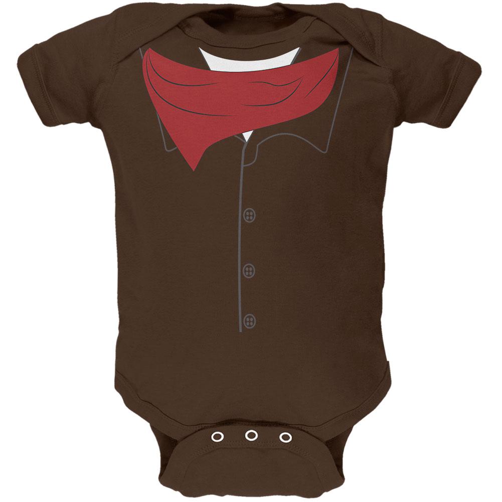 Halloween Cowboy Gunslinger Costume Soft Baby One Piece Baby One Piece Old Glory 12-18M Brown 