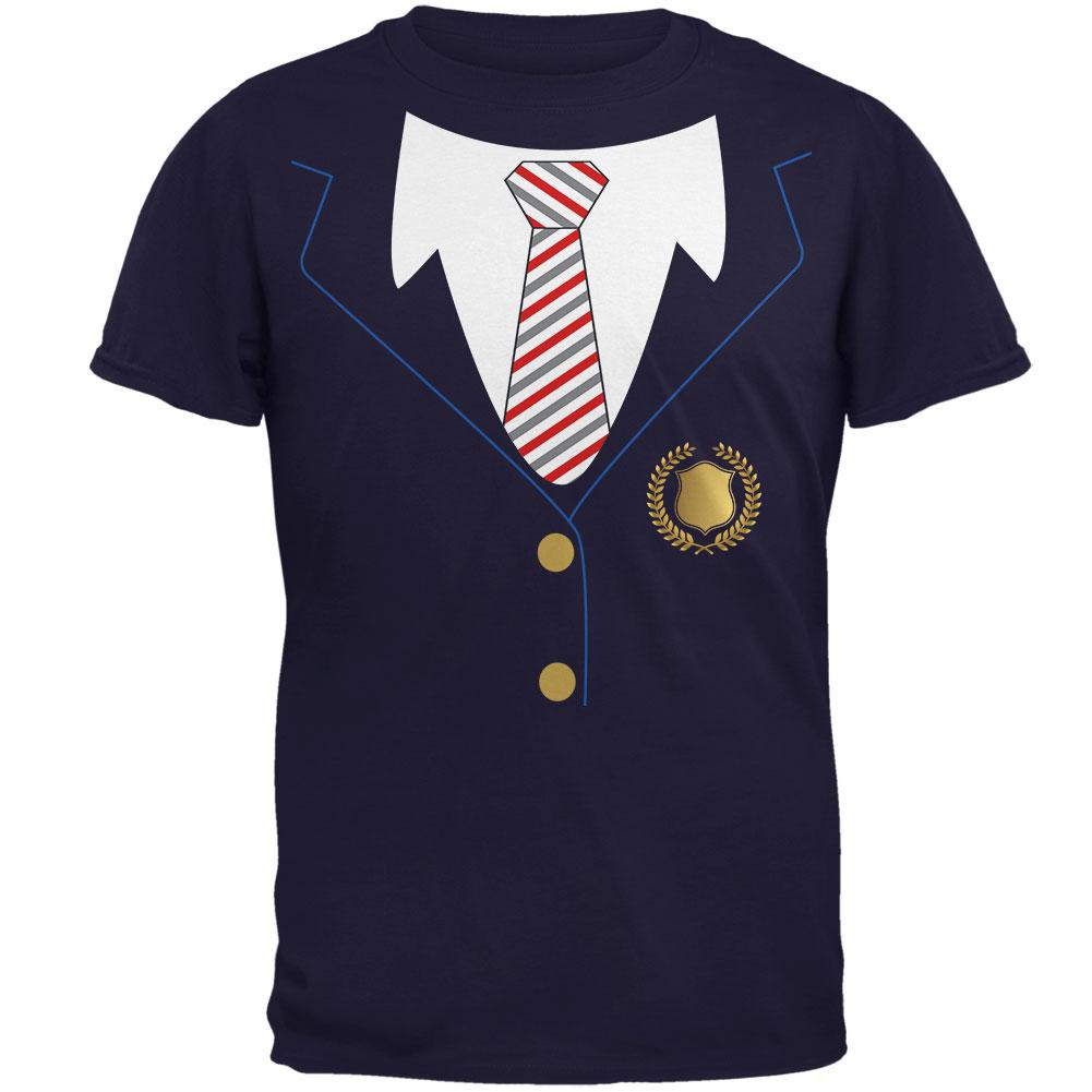 Halloween American School Girl Costume Mens T Shirt Men's T-Shirts Old Glory 2XL Navy 